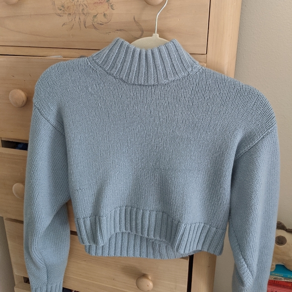 LAST CHANCE!!** Wilfred Free Aritzia Blue Heinen Sweater ASO Taylor Swift - Picture 2 of 3